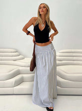Find Your Love Flowy Maxi Skirt White