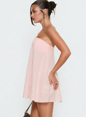 Gypsea Strapless Swing Mini Dress Light Pink
