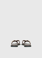 Therapy Guise Hardware Detail Sandals Brown / Gold