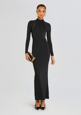Krystal Maxi Dress with Mesh Paneling
