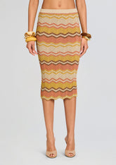 Ivey Metallic Crochet Skirt