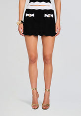 Katanna Metallic Knit Skirt