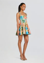 Aiba Short Dress With Quilted Yoke