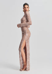 Cherri Sequin Crochet Dress