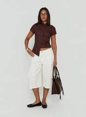 Hudsen Longline Cargo Shorts Cream