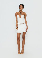 Karessa Beaded Top White