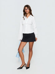 Cottesloe Long Sleeve Blouse Top Textured White