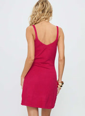 Aquarina Keyhole Mini Dress Pink