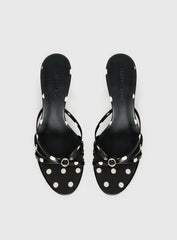 For The Rush Kitten Heels Black Polka