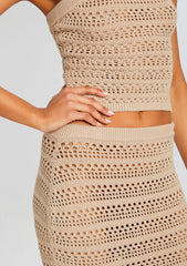 Marjorie Knit Crochet Maxi Skirt