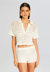 Nani Crochet Crop Polo